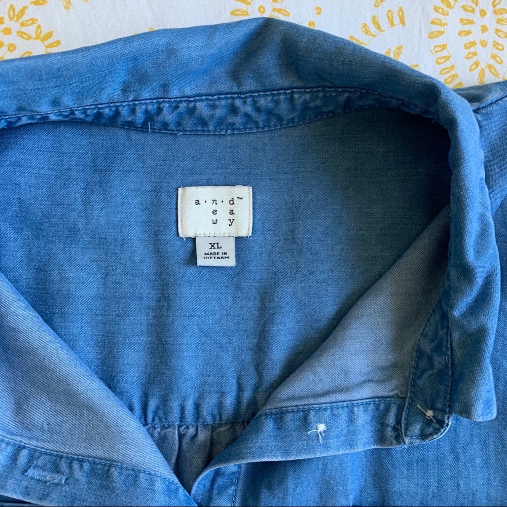 Blue Button Down - Picture 3 of 6